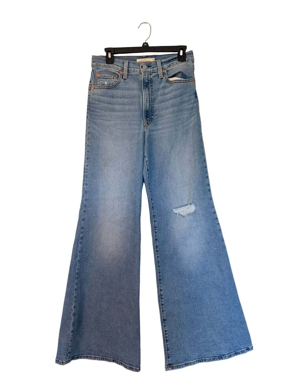 Levi's Ribcage Bell High-Rise Flare Leg Distressed Jeans